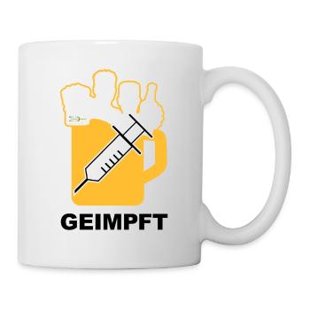 Bier Liga Logo Geimpft 1 - Tasse - Weiß - Rechts