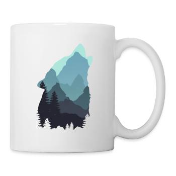 Wolf - Tasse - Weiß - Rechts