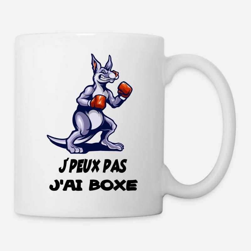 J'peux pas j'ai boxe, boxe anglaise kangourou - Mug blanc - blanc