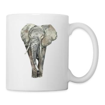 Éléphant - Mug blanc - blanc - Droite