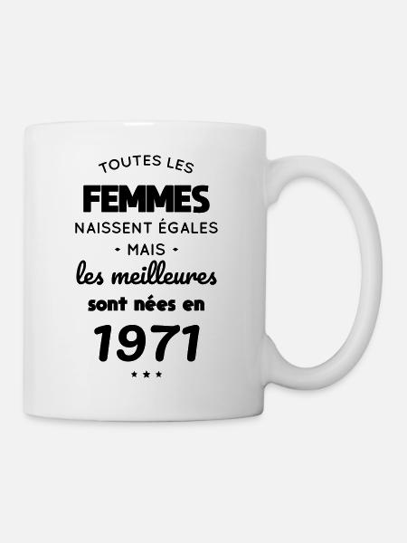 Anniversaire 51 ans - Meilleures sont nées en 1971 - Mug blanc - blanc