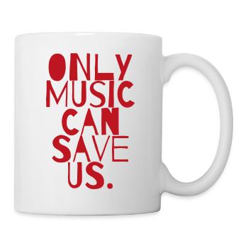 Only music can save us gift Raving concert - Mug - white - Right