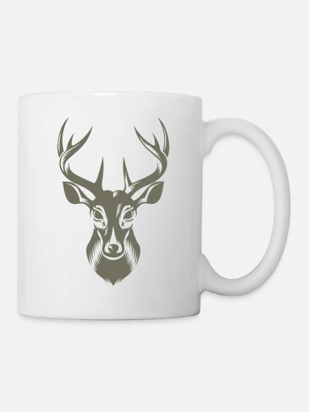 Cool Stag Illustration - Mug - white