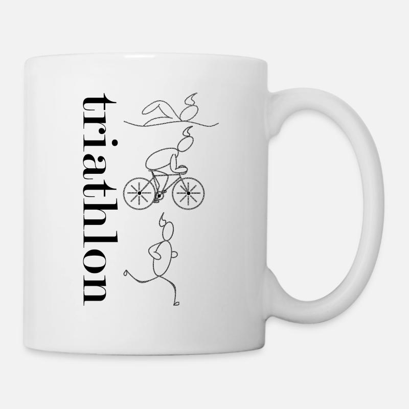 Triathlon - vertical - Mug blanc - blanc