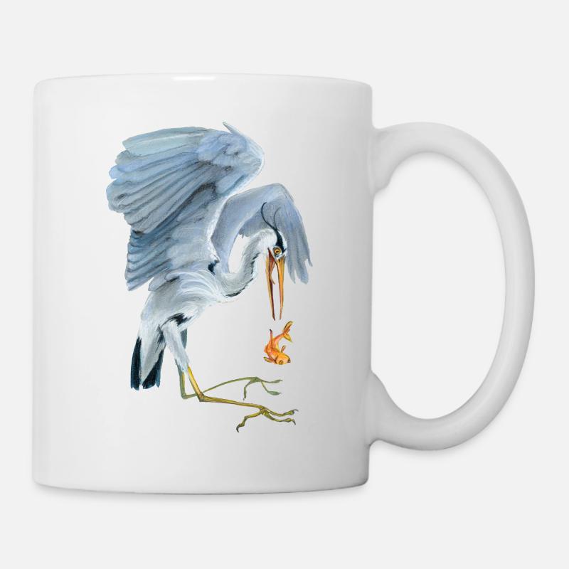 Hérons de poissons - Mug blanc - blanc