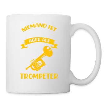 Trompeter Trompete Blasinstrument Jazz Musiker - Tasse - Weiß - Rechts