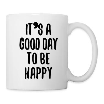 C’est une bonne jour née pour être heureux citation - Mug blanc - blanc - Droite
