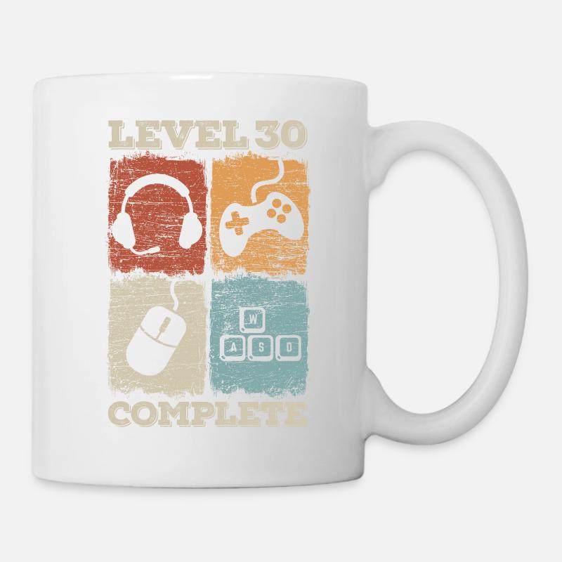 30. Geburtstag Level Complete Gaming - Tasse - Weiß