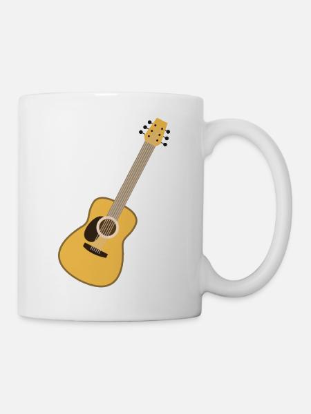 acoustic guitar - Mug - white