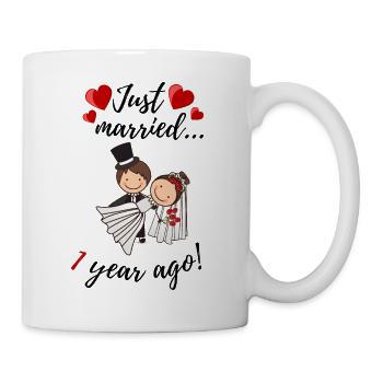 Anniversaire de mariage 1 an - Mug blanc - blanc - Droite
