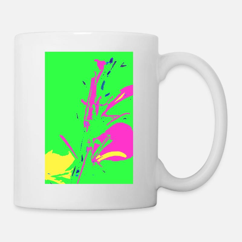 Gras in Pop Art - Tasse - Weiß
