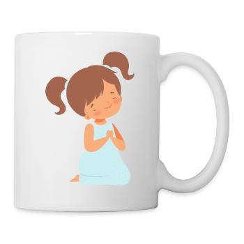 Glaube T-Shirt, beten Sie darauf, beten Sie darüber - Tasse - Weiß - Rechts