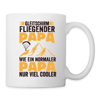 Gleitschirm Fliegender Papa Herren Paragliding - Tasse - Weiß - Rechts