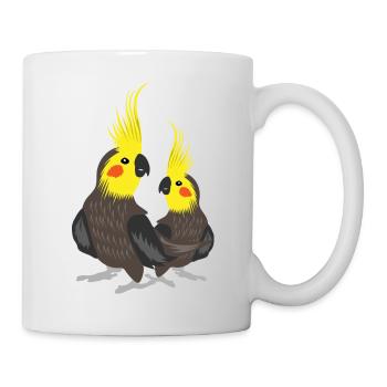 BIRDS NYMPH PARAKEETS by The Manzanita ́s - Mug - white - Right
