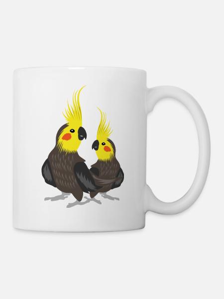 OISEAUX NYMPHÈNES PAR THE MANZANITA - Mug blanc - blanc