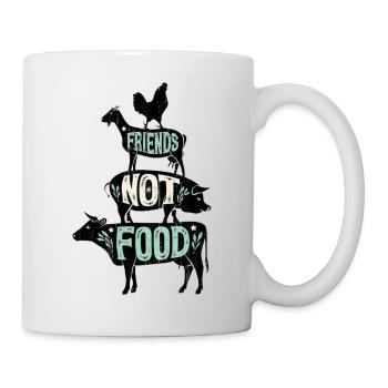 Amis pas nourriture - Mug blanc - blanc - Droite