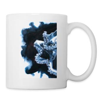 Octopus Tentacle with Running Ink - Mug - white - Right