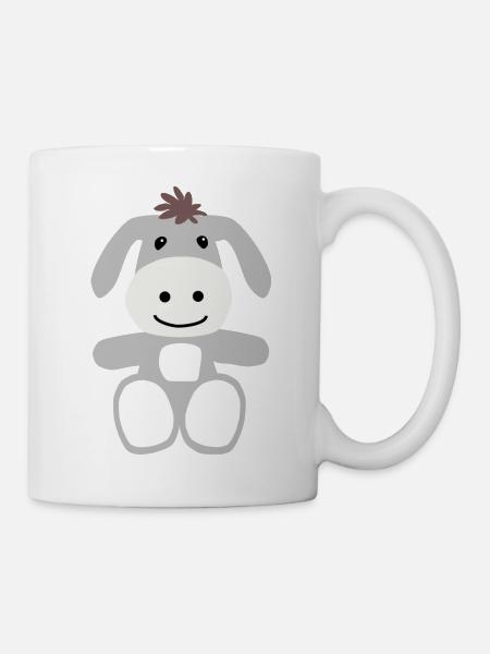 Drolliger grauer Esel Für Esel Freunde Geschenk - Tasse - Weiß