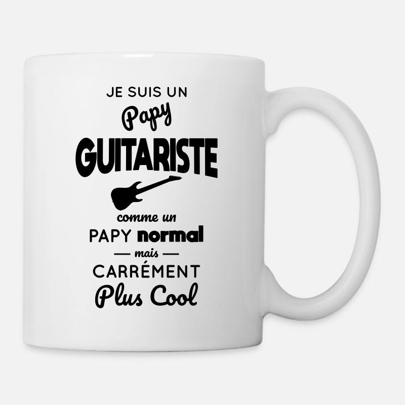 Papy guitariste comme un papy normal plus cool - Mug blanc - blanc