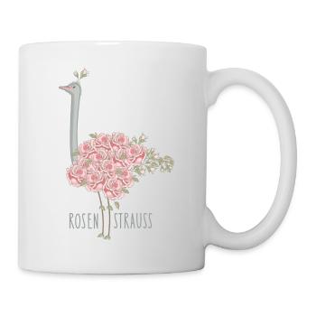 Rosen Strauß Wortspiel - Tasse - Weiß - Rechts