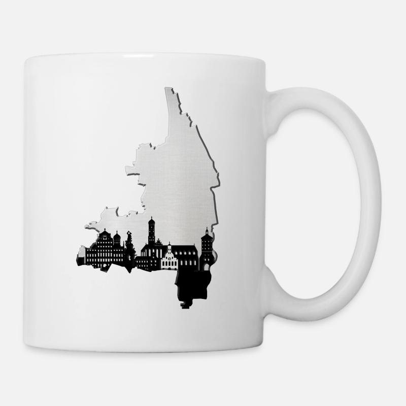 Augsburg Skyline - Tasse - Weiß