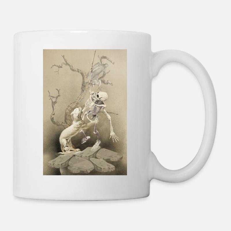 Le squelette et le chien - Mug blanc - blanc