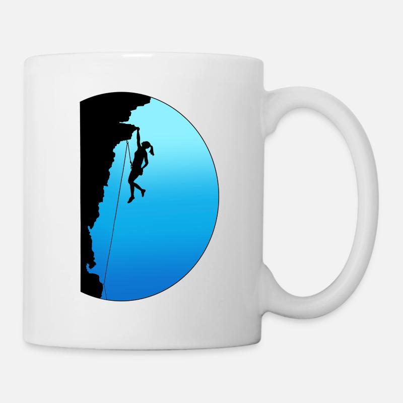 Climb on (She, blue) - Tasse - Weiß