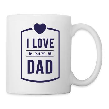 LOVE MY PAPA ENFANTS BÉBÉ PAPA PAPA FÊTE DES PÈRES MÈRE - Mug blanc - blanc - Droite