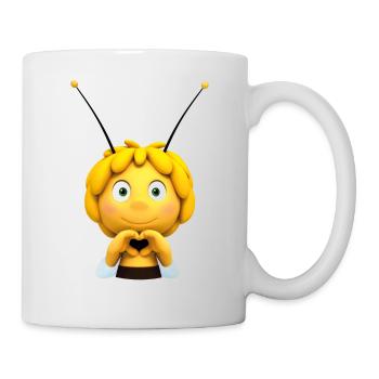 Biene Maja Herz Klatschmohnwiese - Tasse - Weiß - Rechts