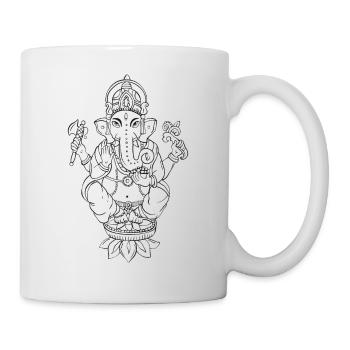 Ganesha (for bright colors) - Mug - white - Right