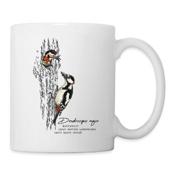 Great spotted woodpecker - Mug - white - Right