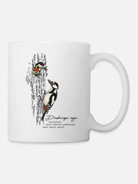 Buntspecht - Tasse - Weiß