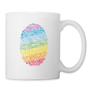 LGBT Rainbow Gay Heart Homosexuality - Mug - white - Right