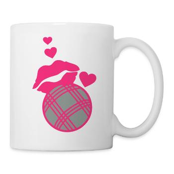 petanque bisous love coeur levre - Mug blanc - blanc - Droite