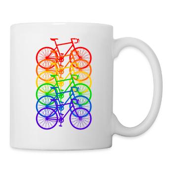 Bicycle Rainbow - Mug - white - Right