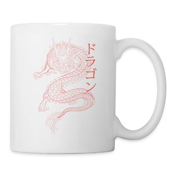 Japanischer Drache Dragon Japan - Tasse - Weiß - Rechts