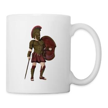 Spartan warrior from ancient Greece - Mug - white - Right