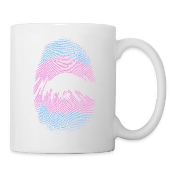Trans-Fingerabdruck - Tasse - Weiß - Rechts