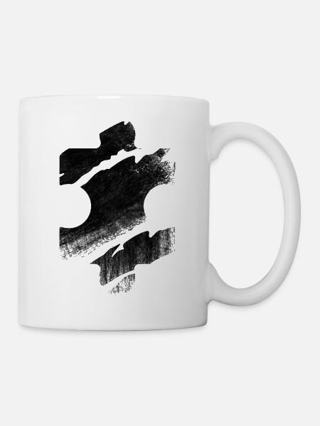 Puzzlestück Puzzle Rätsel - Tasse - Weiß