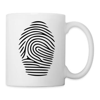Fingerprint Vector Fingerabdruck - Tasse - Weiß - Rechts