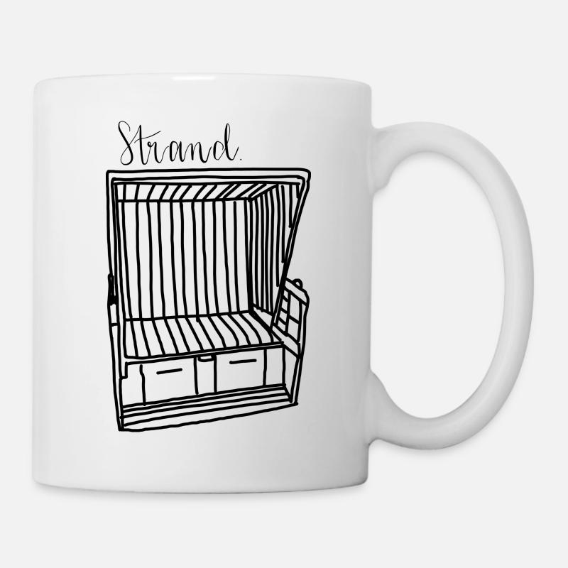 Strandkorb (Strand) - Tasse - Weiß