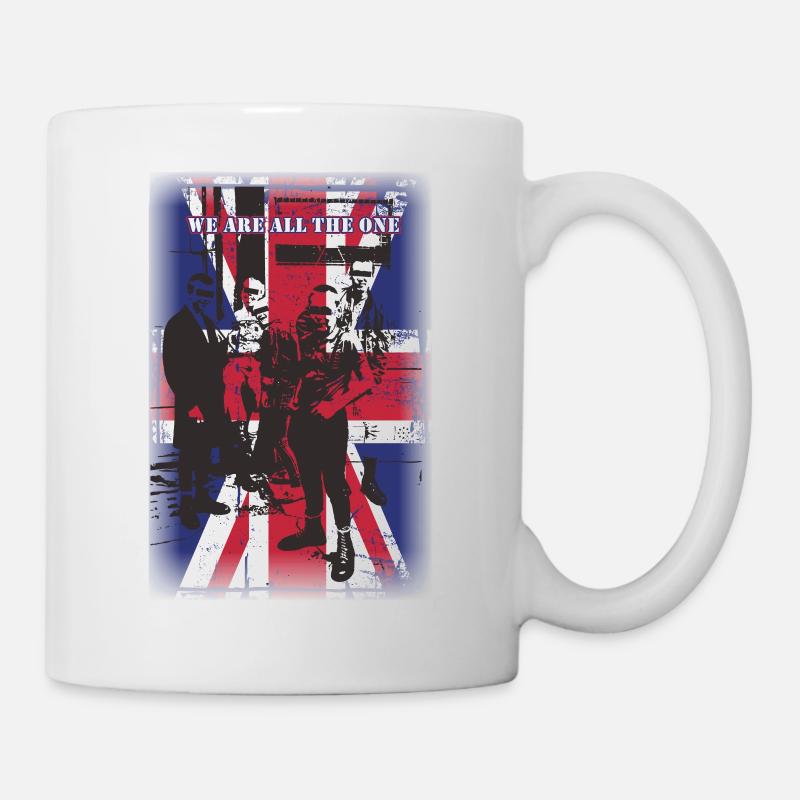 punk rock skin head - Mug - white