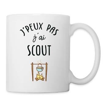 J'peux pas j'ai scout - Mug blanc - blanc - Droite