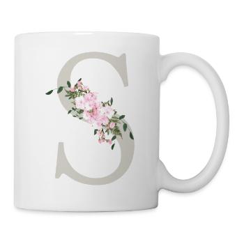 Customizable Monogram Beige Pastel S - Mug - white - Right