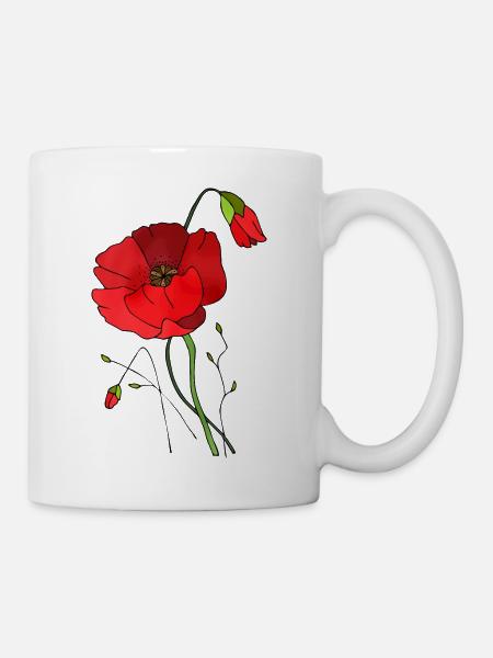 Blume - Tasse - Weiß