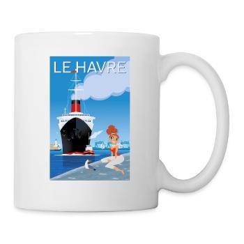 le havre paquebot - Mug blanc - blanc - Droite