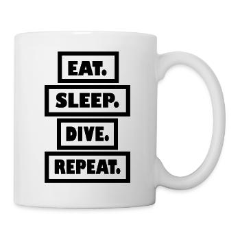 Diving Dive tauchen - Tasse - Weiß - Rechts