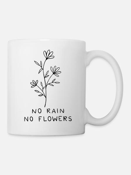 Pas de pluie pas de fleurs - Mug blanc - blanc