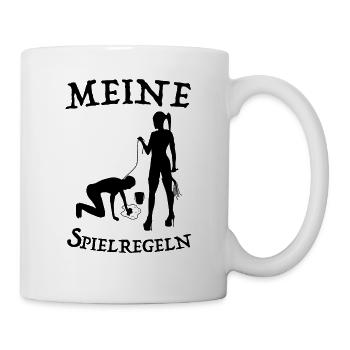 Spielregeln Hausherrin Herrin Domina - Tasse - Weiß - Rechts
