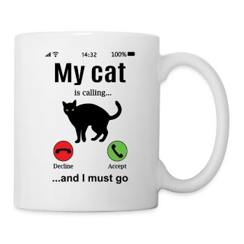 Chat appelle drôle l’ami chat propriétaire de chat - Mug blanc - blanc - Droite